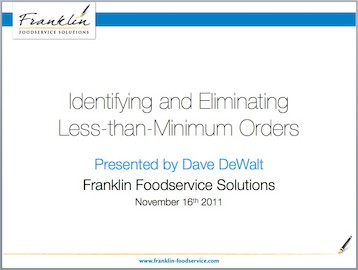 Identifying and Eliminating Less than Mininum Orders